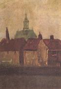 Vincent Van Gogh Cluster of Old Houses with the New Church in The Hague (nn04) oil painting